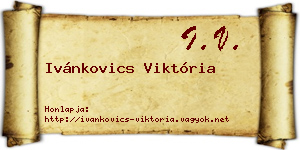 Ivánkovics Viktória névjegykártya